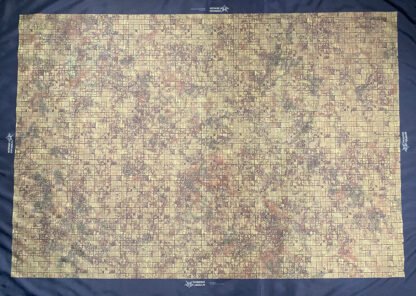 A close up view on the ancient ruins tablecloth layout